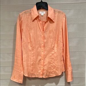 LOFT Women's Coral Button-Down Shirt